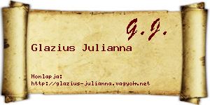 Glazius Julianna névjegykártya
